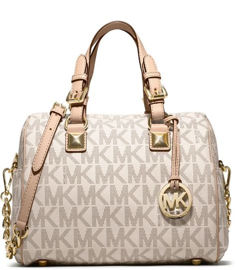 michael michael kors medium grayson logo monogram satchel vanilla|Grayson Medium Empire Signature Logo Satchel .